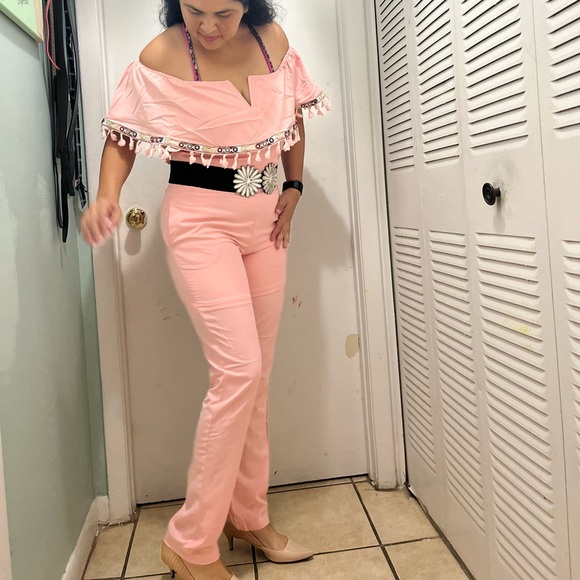 Host pick 🎉🎊Jumpsuit pink tassels - Picture 8 of 9